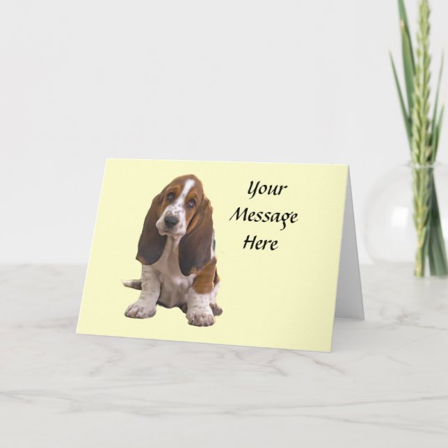 Carte de voeux Basset Hound (Devant)