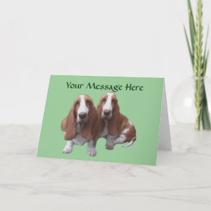 Carte de voeux Basset Hound Buddies