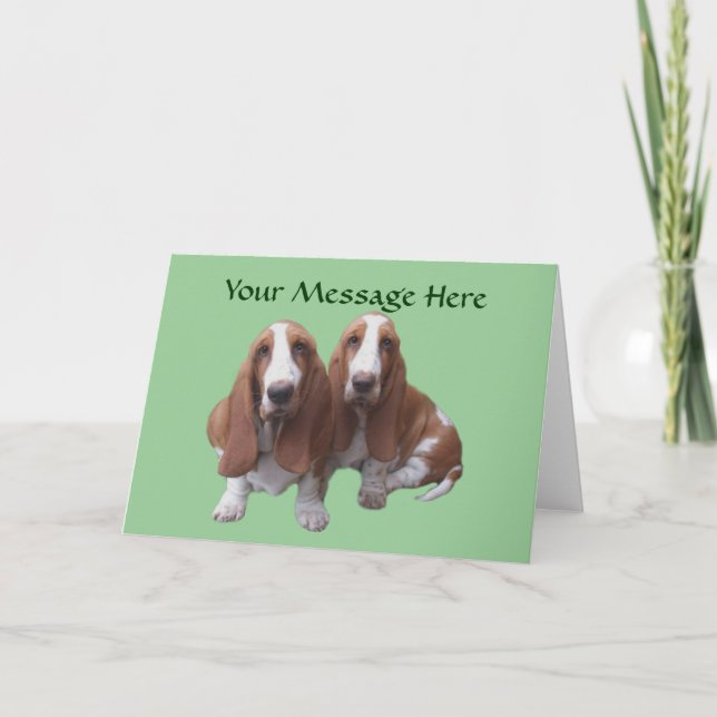 Carte de voeux Basset Hound Buddies (Devant)