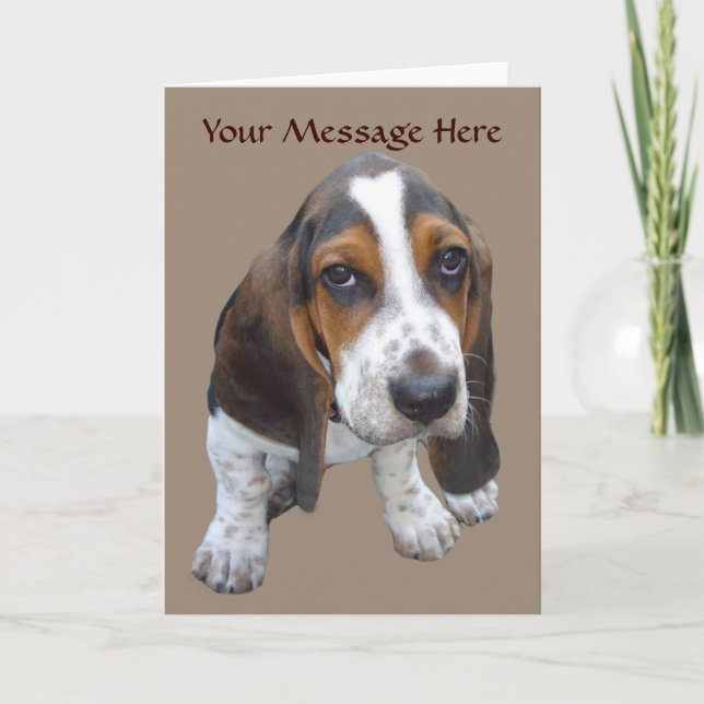 Carte de voeux Basset Hound Puppy (Devant)