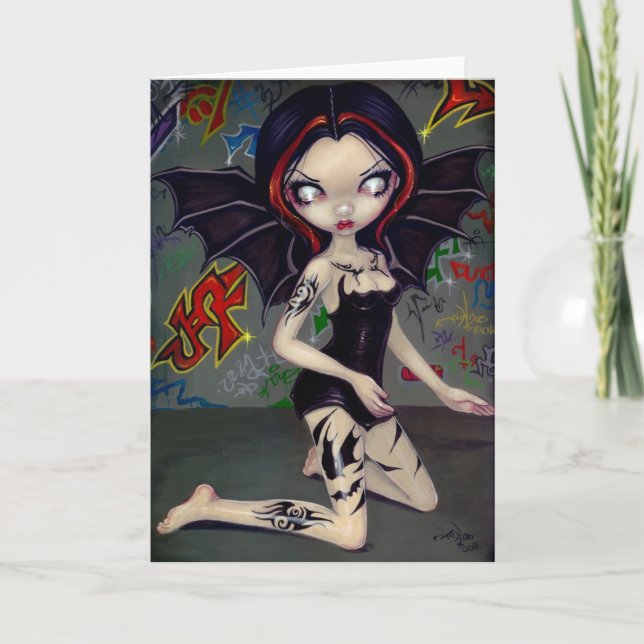Carte de voeux "Bat Tattoos" (Devant)