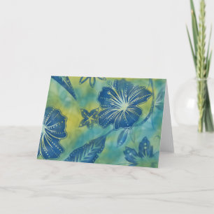 Carte de voeux Batik Balinais vintage