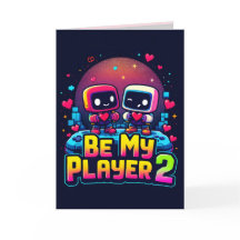 Carte de vœux Be My Player 2 – Amour de joueur mig