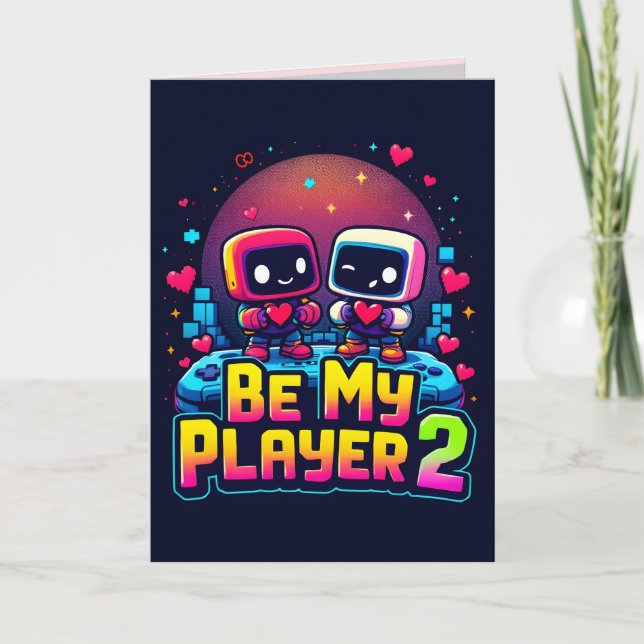 Carte de vœux Be My Player 2 – Amour de joueur mig (Devant)