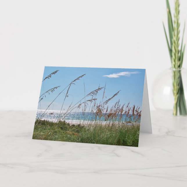 Carte de voeux Beach and Sea Oats (Devant)