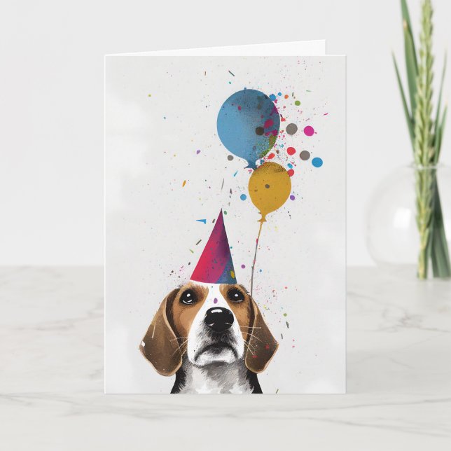 Carte de voeux beagle (Devant)