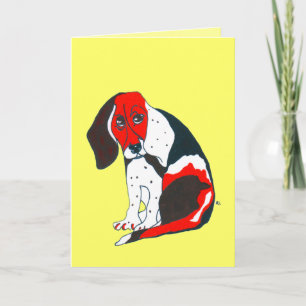 Carte de voeux beagle Fête des pères