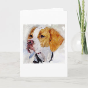 Carte de voeux beagle Portrait de chien vierge