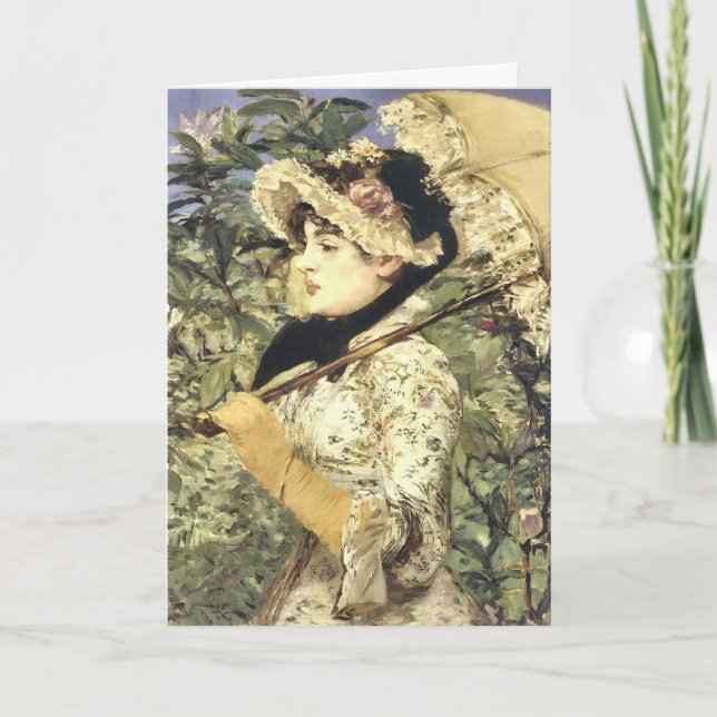 Carte de vœux Beaux-arts, "Jeanne, Printemps" (Devant)