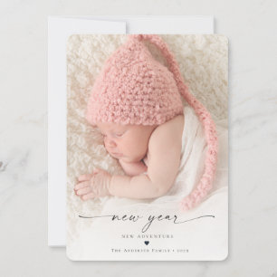 Carte de vœux bébé pour la nouvelle année et la no