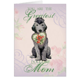 Carte de voeux Bedlington Terrier Heart Mom