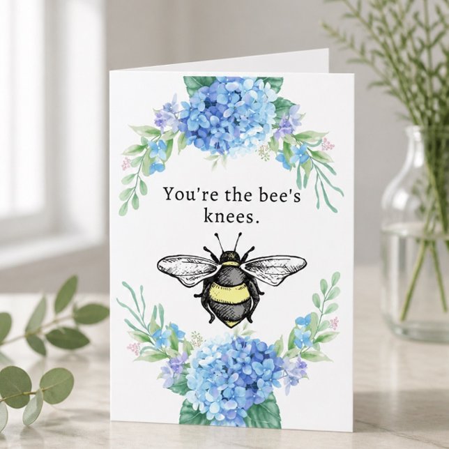 Carte de vœux Bee's Knees 13 x 18 cm (Créateur téléchargé)
