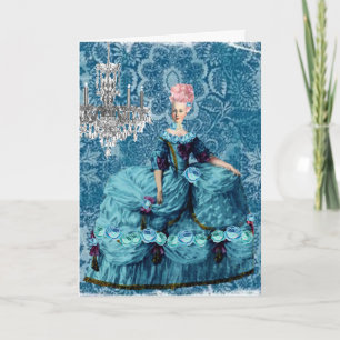 Carte de voeux Bella Blue Marie Antoinette