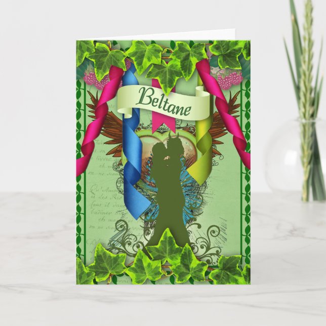 Carte de voeux Beltane Pagan (Devant)