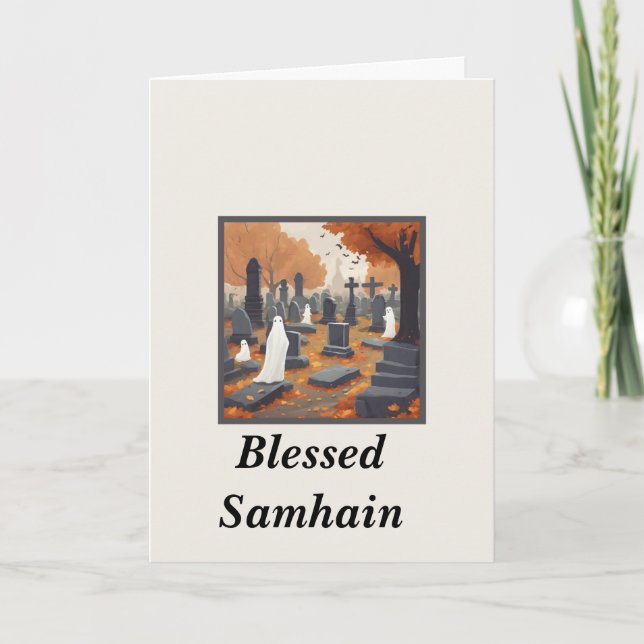 Carte de vœux bénie de Samhain (Devant)
