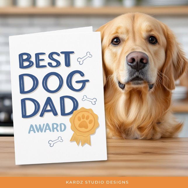 Carte de voeux Best Chien Papa Fête des pères (The card is shown in 5 x 7 inches. Personalize your message and select your size before checkout.)