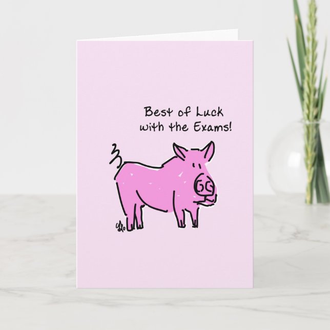Carte de voeux - Best of Luck with the Exams! (Devant)