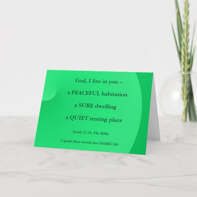 Carte de vœux biblique pour nouvelle maison (Devant)