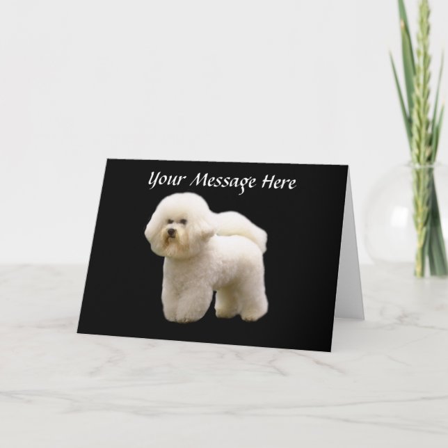 Carte de voeux Bichon (Devant)