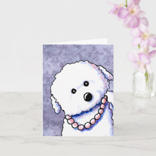 Carte de voeux Bichon In Pearls