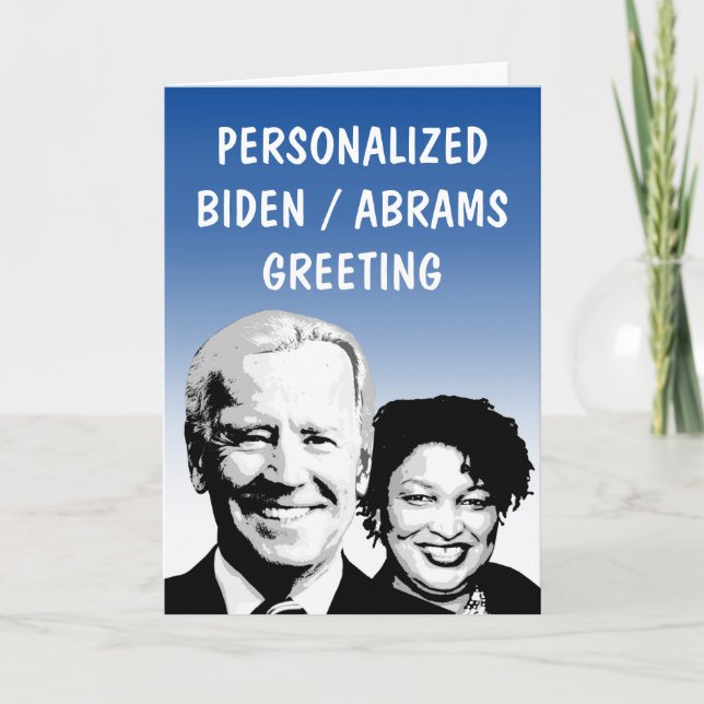Carte de voeux Biden Abrams 2020 personnalisée (Devant)