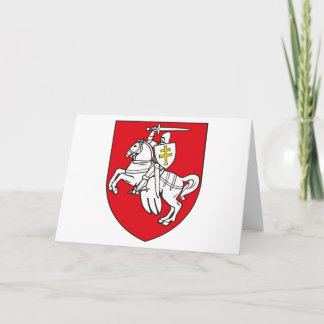 Carte de voeux Biélorussie sur les armoiries