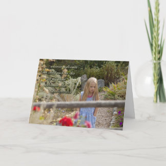 Carte de vœux Bienvenue Enfant Merci