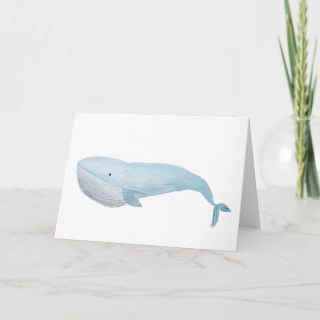 Carte de voeux Big Blue Whale (Devant)