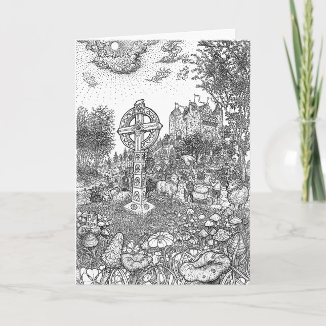 Carte de voeux Big Castle Cross (Devant)