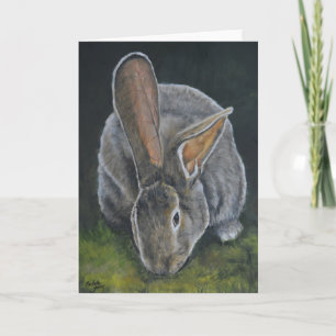 Carte de voeux Big Ears Bunny Animal Art