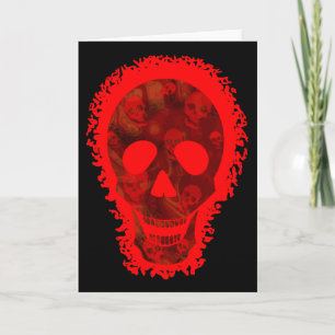 Carte de voeux Big Skull Red