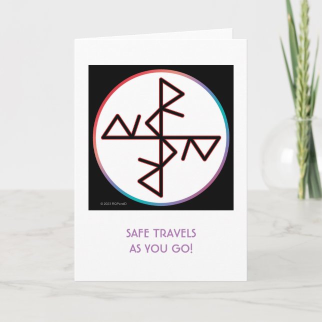 Carte de voeux Bindrune pour les voyages et le sol (Devant)