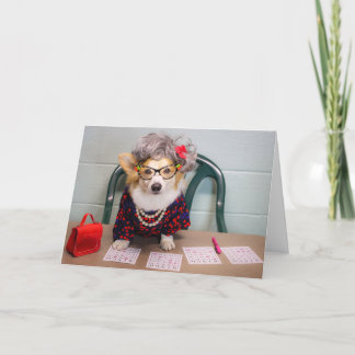 Carte de voeux Bingo Corgi