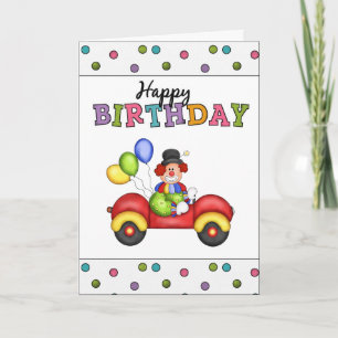 Carte de voeux Birthday Clown