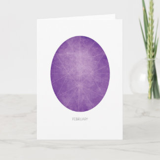 Carte de voeux Birthstone - Amethyst - Mars