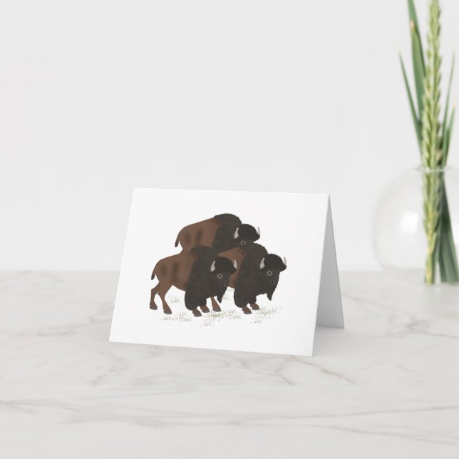 Carte de voeux Bison (Devant)