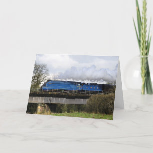 Carte de voeux "Bittern" Old Steam Train Locomotiv