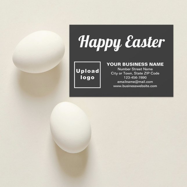 Carte de voeux Black Pâques Business Flat (Black Easter business flat greeting card)