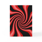 Carte de voeux Black & Red Swirl