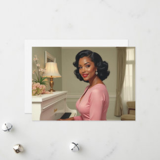 Carte de voeux Black Woman Anniversaire Merci