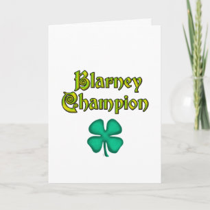 Carte de vœux blanche Blarney Champion