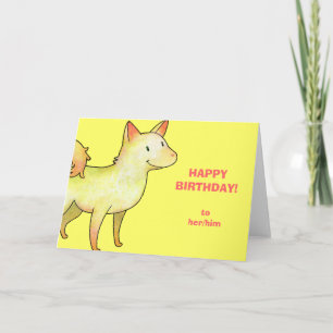 Carte de voeux blanche de chien (personnalisable)