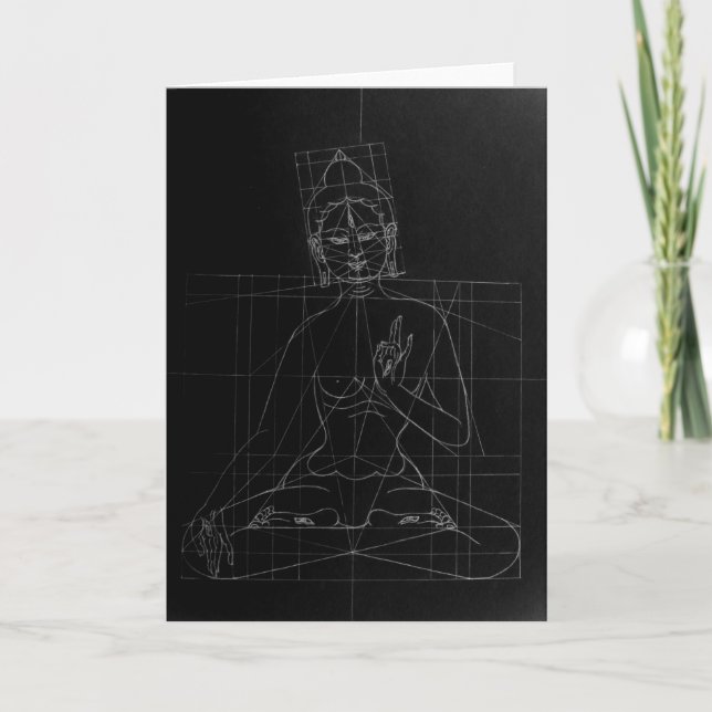 Carte de voeux blanche de croquis Tara (Devant)
