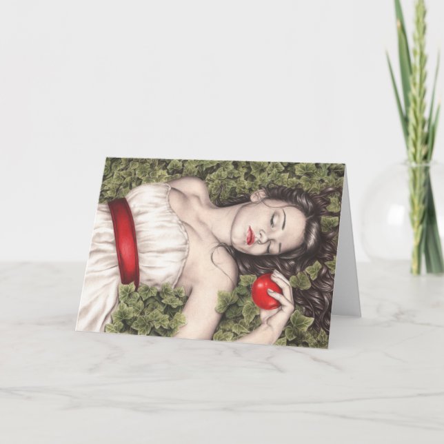 Carte de voeux blanche de neige (Devant)