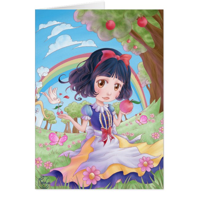 Carte de voeux - Blanche-Neige (Devant)