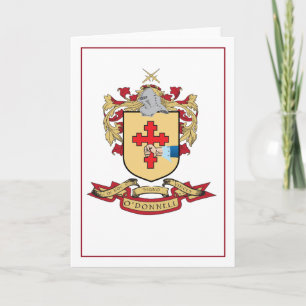 Carte de voeux blanche O'Donnell Family Crest 5x7