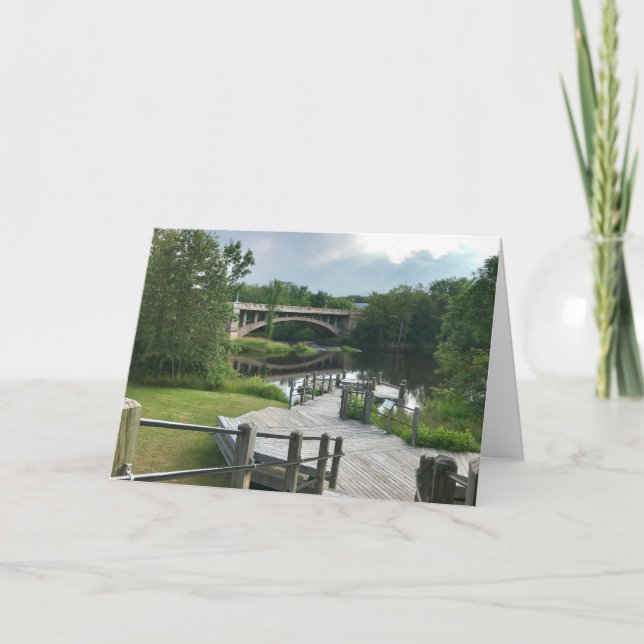 Carte de voeux blanche Paint River Boardwalk (Devant)