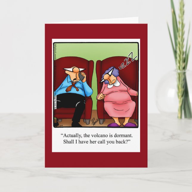 Carte de voeux blanche pour Humour "Garder le cont (Devant)