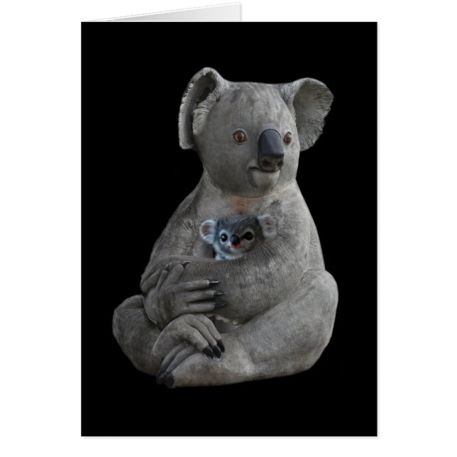 Carte de voeux blanche pour l'adoption d'une mère (Devant)