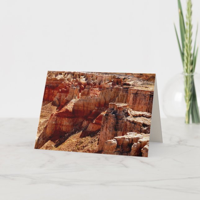 Carte de voeux blanche pour le canyon de la mine d (Devant)